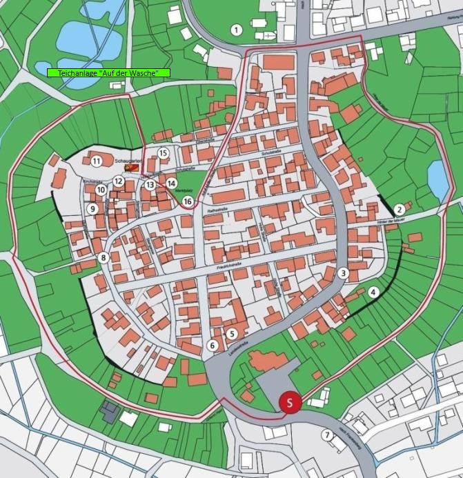 Plan des Stadtmauerwegs